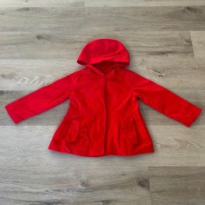 Jacadi children red with hood blazer jacket